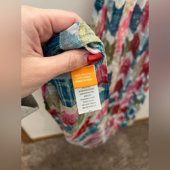 EUC Oliphant Metallic Gold Detail Teal Merritt Sleeveless Maxi Dress Size XS / S - Picture 7 of 8